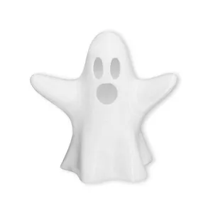 Detailansicht der niedlichen weißen Geisterfigur, ideal für Halloween Party Tischdeko.