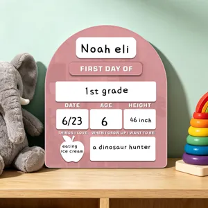 Gepersonaliseerd acryl bord terug naar school roze boog bord foto rekwisiet voor kinderen