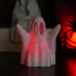 Halloween 3D Gedrucktes Leuchtendes Geist Nachtlicht Tisch Ornament Party Dekoration Detail