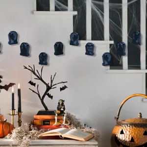 Halloween hanging LED tombstone light glowing coffin party home decoration prop