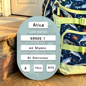 Gepersonaliseerd acryl bord voor de eerste schooldag terug naar school foto rekwisiet