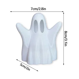 3D gedruckter weiße Geister Halloween Deko Figur süßes Tisch Ornament Party Display