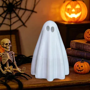 Halloween leuchtende weisse Geist Figur Tischdekoration gruselige Party LED Nachtlicht Deko
