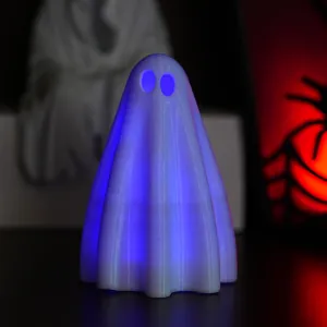 Halloween leuchtende Geist Nachtlicht Detailansicht, gruselige Tischdeko LED Figur Neu.