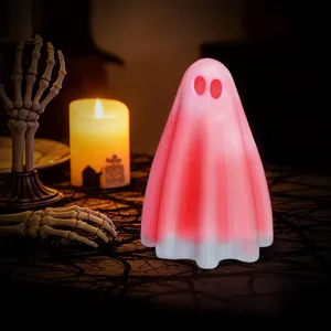 Halloween leuchtender rosa Geist Ornament Nahaufnahme Detail gruselige Party Tischdeko Requisite