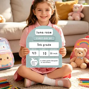 Acryl Bord Eerste Schooldag Terug Naar School Foto Rekwisiet Voor Kinderen Cadeau 2024