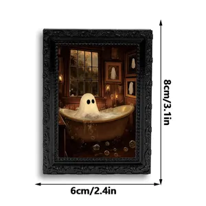 Halloween ghost picture frame fridge magnet 3D spooky cute mini photo frame decor