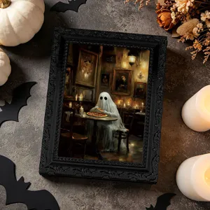 Cadre photo fantôme d'Halloween aimant de réfrigérateur décoration effrayante de détail