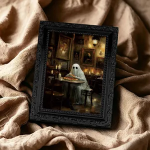 Halloween 3D fantôme aimant de réfrigérateur cadre photo vintage décoration effrayante.