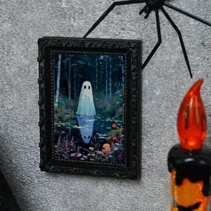 Halloween Geist magnetischer Kühlschrank Fotorahmen Heimdeko süß gruselig Urlaubsnotiz Sticker