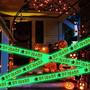 Halloween leuchtendes Warnband fluoreszierendes Klebeband für gruselige Party Deko