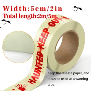 Halloween leuchtende Warnband im Dunkeln leuchtend Vorsichtsband 5cm Breite 2m Länge