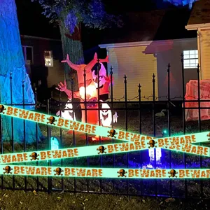 Halloween leuchtendes Warnband im Dunkeln leuchtender Warnklebeband Aufkleber fur Party