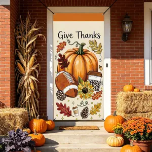 Thanksgiving door banner autumn festival decoration hanging flag holiday home decor pumpkin