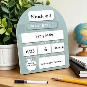 Acryl schoolbord eerste schooldag teken aangepaste desktop ornament voor kinderen decor