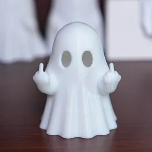 3D gedruckte lustige Geist Figur weiße Tischplatte Halloween Party Dekoration Ornament