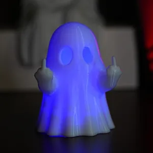 Lustige leuchtende Geist Figur LED Nachtlicht Halloween Party Tischdeko Dekoartikel