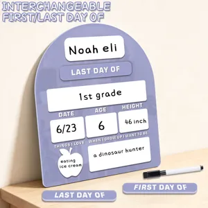 Acryl Terug naar School Bord Eerste Laatste Dag Kinderen Mijlpaal Foto Rekwisiet Pen
