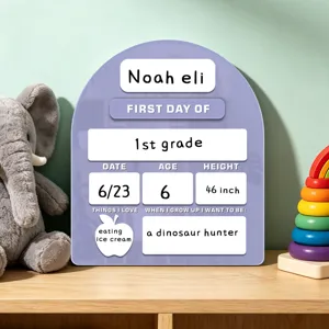 Gepersonaliseerd acryl bord eerste schooldag terug naar school foto rekwisiet decor