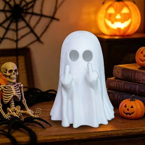 Halloween leuchtende Geist Figur Tischdekoration lustige gruselige Party Deko LED