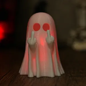 Lustige LED leuchtende Geist Figur, 3D gedruckte Halloween Party Tischdeko Detail.