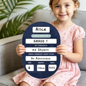 Gepersonaliseerd acryl bord eerste schooldag terug naar school foto rekwisiet voor kind.