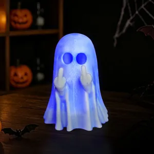 Lustige leuchtende Geist Halloween Dekoration, LED Neuheit Nachtlicht Party Tischdeko.