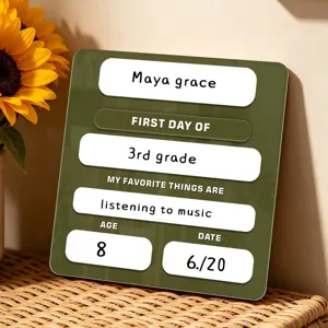 Gepersonaliseerd acryl bord voor de eerste schooldag bureau decoratie ornamenten