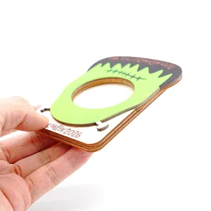 Halloween Frankenstein wooden magnetic photo frame holiday 3D decorative picture sticker.