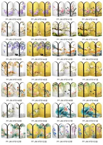 Creative Chinese style acrylic folding screen tabletop display with traditional painting designs.