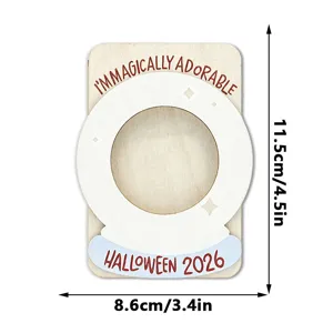 Halloween wooden magnetic photo frame custom picture frame holiday decoration gift home decor