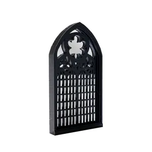 Gothic arch window decorative mirror wall hanging ornament black gothic home decor