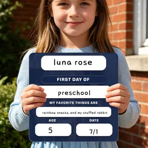 Acryl bord eerste schooldag gepersonaliseerde foto rekwisiet voor kinderen decoratie