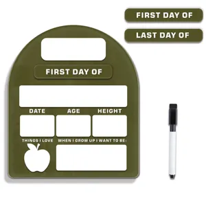 Herbruikbaar acryl eerste schooldag bord met uitwisbare stift voor kinderfotorekwisiet.