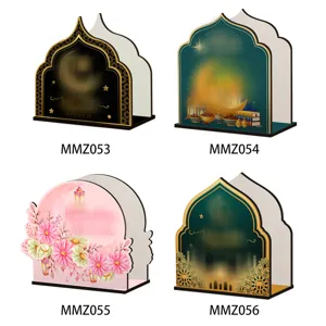 Houten servethouder Ramadan tafeldecoratie Midden-Oosten stijl doos voor tissueset