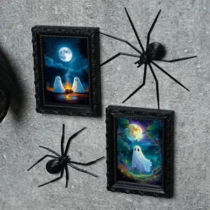 Halloween Geist magnetische Kühlschrank Fotorahmen Set mit gruseliger Spinnen Dekoration Party.