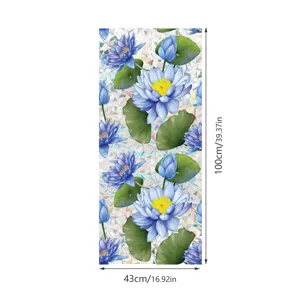 Static cling window film lotus flower frosted glass sticker home decor 43x100cm waterproof