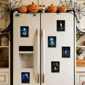 Halloween Geist magnetischer Kühlschrank Bilderrahmen, kreative Horror Deko Aufkleber.