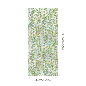 Green vine window privacy static cling film, decorative glass sticker size 43x100cm.