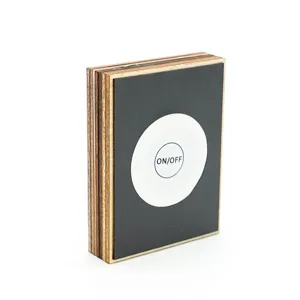 Houten oplichtende koelkastmagneet detailweergave, decoratieve fotolijst mooi.