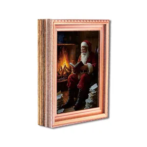 Kerst verlichte fotolijst koelkastmagneet houten magnetische vakantie decoratie voor thuis