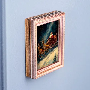 Kerst houten fotolijst koelkastmagneet vakantie decoratie magnetische kunst display