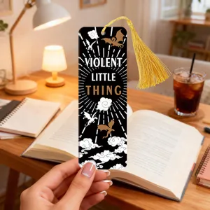 Creative dragon tassel acrylic bookmark, stylish reading page marker for book lovers.