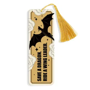 Creative dragon themed bookmark with tassel gold accent reading design vintage style
