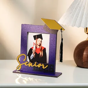 Cornice per foto di laurea supporto da tavolo 2026 legno viola decoro dettaglio