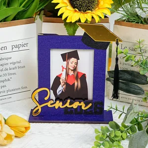 Cornice portafoto in legno per laurea 2026 decorazione da scrivania supporto per foto da tavolo