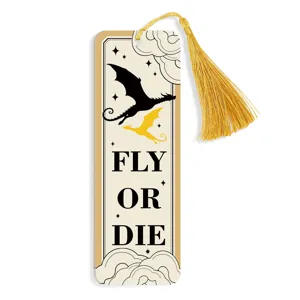 Creative dragon bookmark with gold tassel, cute fantasy reading accessory for book lovers.