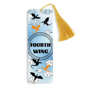 Creative fantasy dragon pattern bookmark with elegant gold tassel for book lovers.