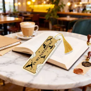 Acrylic bookmark with tassel, fantasy design light-transmitting refractive reading accessory.