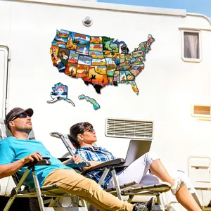USA Staaten magnetisches Puzzle Kühlschrankaufkleber mit kulturellen Kunstdesigns für Souvenir.